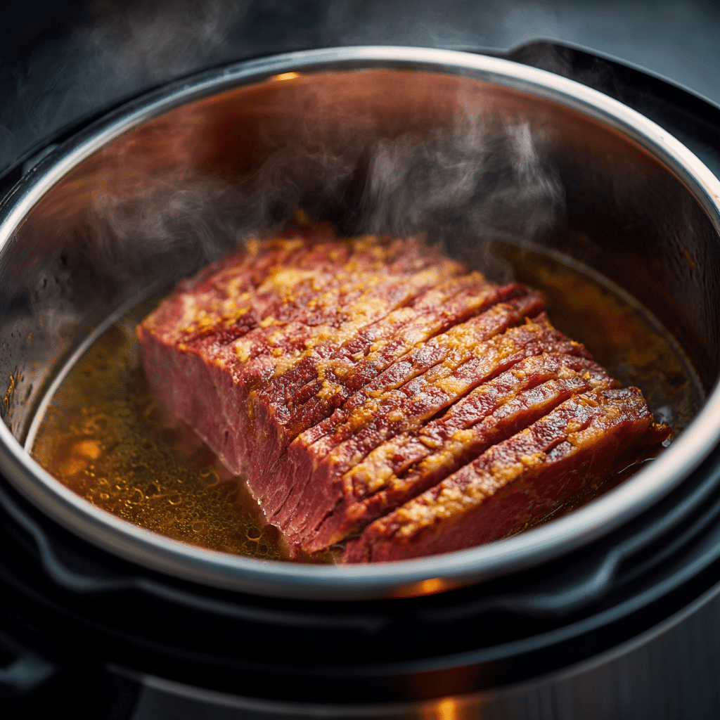 How to Cook Corned Beef in Instant Pot – Tender, Juicy & Easy 7 Instant Pot opened with cooked corned beef