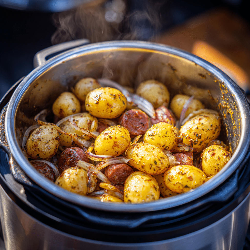 Instant Pot Swamp Potatoes: Bold Cajun Comfort in 30 Minutes 7 Cooked swamp potatoes in Instant Pot